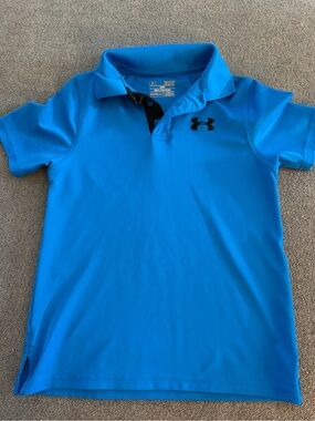 Under Armour Boys' Blue Performance Polo Youth Size S